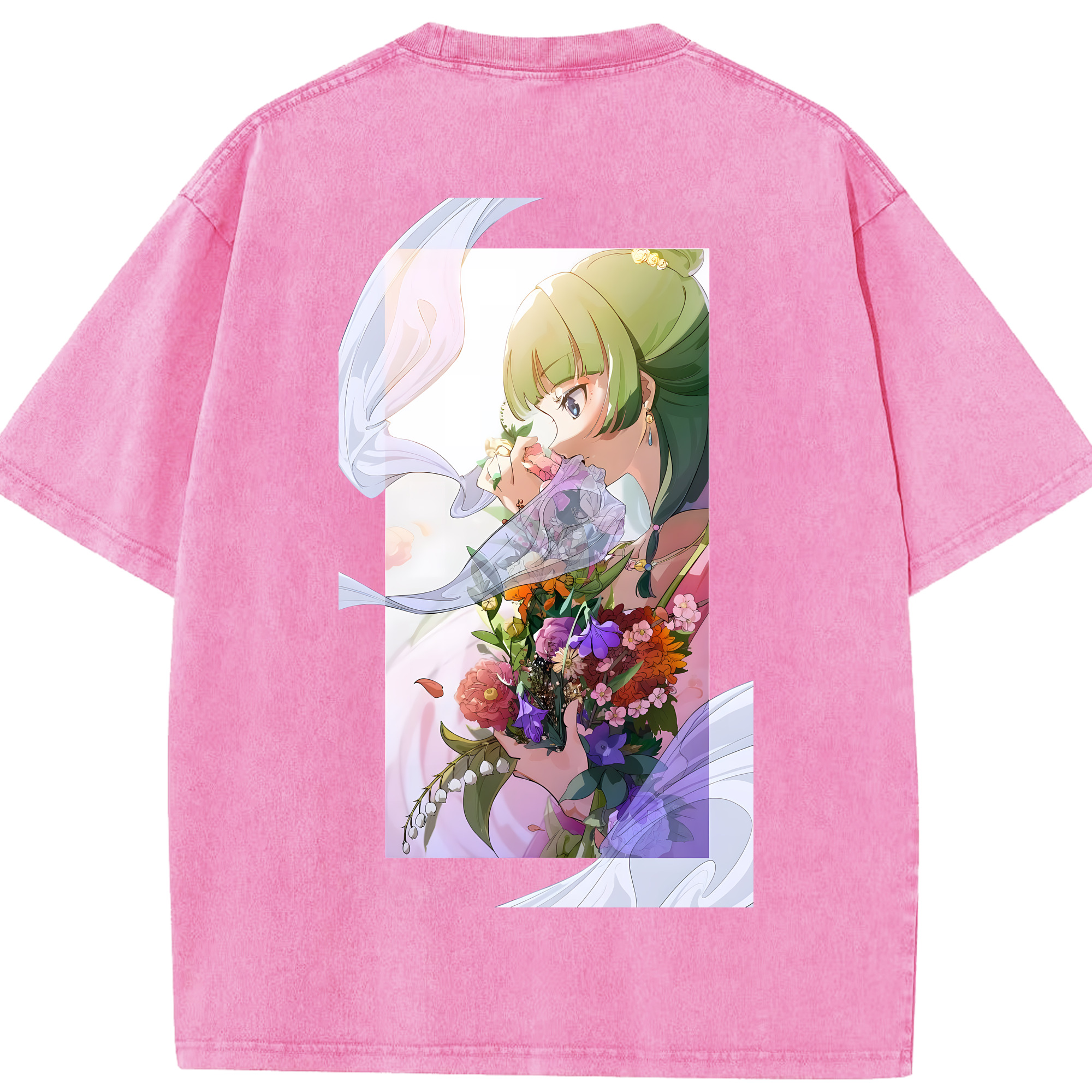 （画像用） 薬屋のひとりごと The Apothecary Diaries 綿100% ヴィンテージ風 半袖Tシャツ（背面プリント）